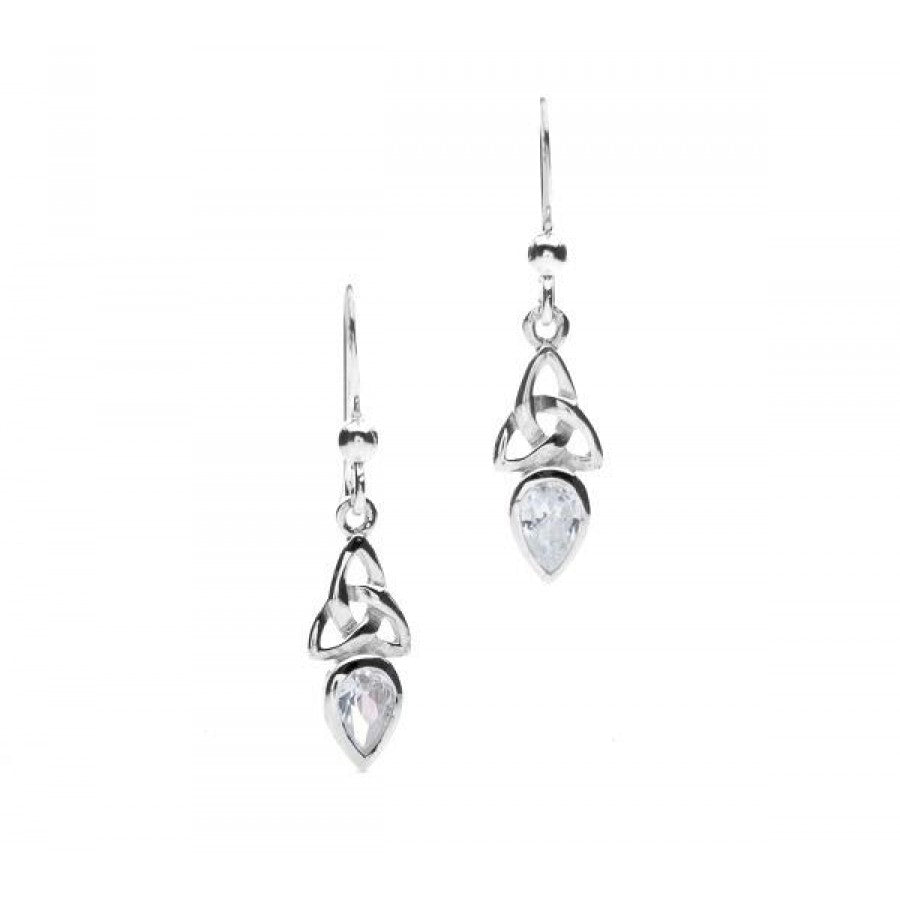 Crystal Sterling Silver Celtic  Earrings image 0