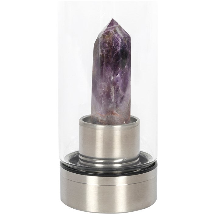 Amethyst Calming Glass Water Bottle image 1