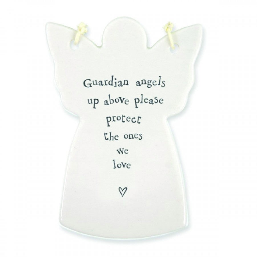 'Guardian Angels Up Above..' Porcelain Hanging Guardian Angel image 0