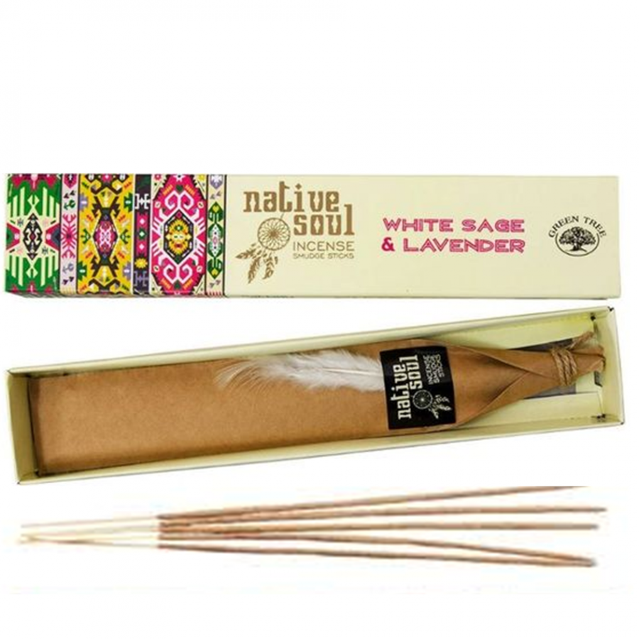 White Sage & Lavender Native Soul Incense Sticks image 0