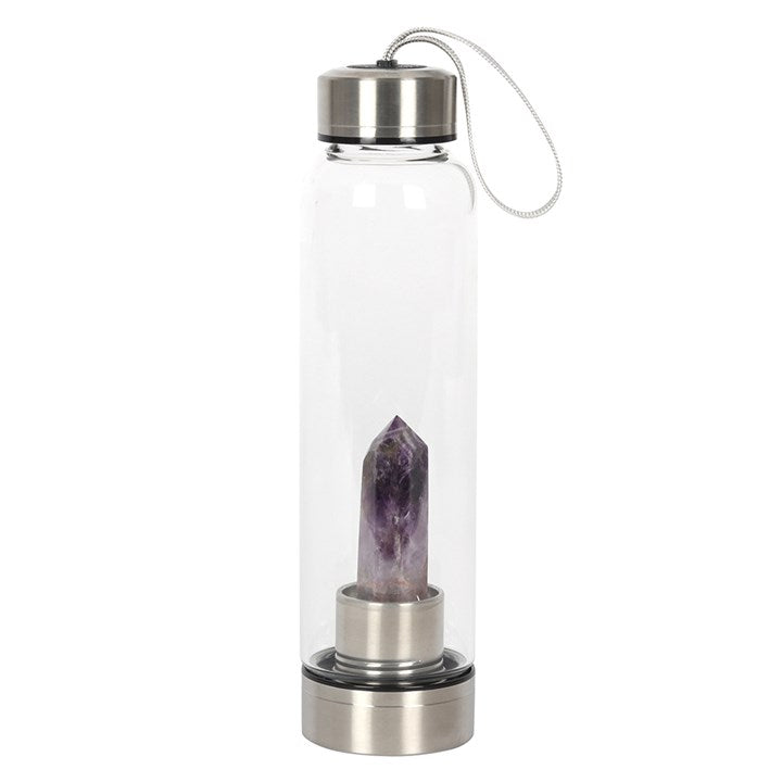 Amethyst Calming Glass Water Bottle image 0
