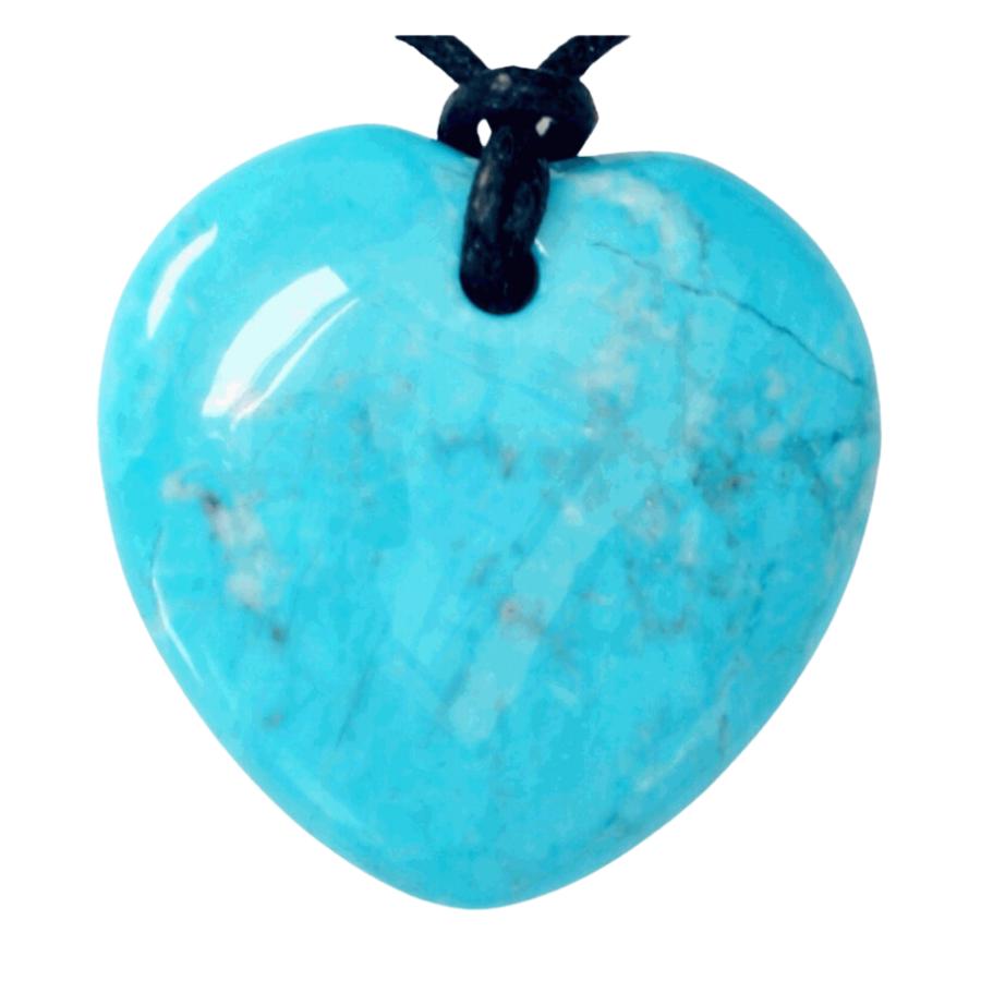 Turquoise Howlite Heart Pendant for Protection image 0