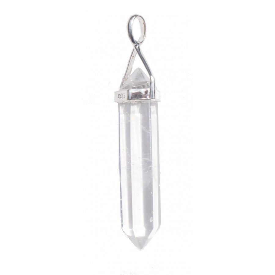 Clear Quartz & Sterling Silver Pendant image 0