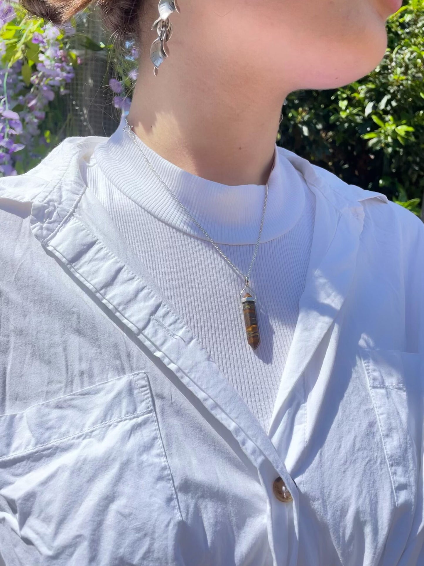 Sterling Silver Tigers Eye Necklace image 0