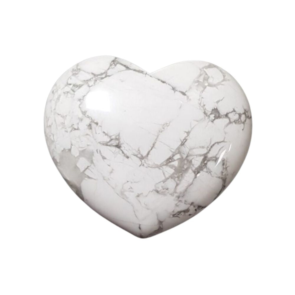 White Howlite Heart image 0