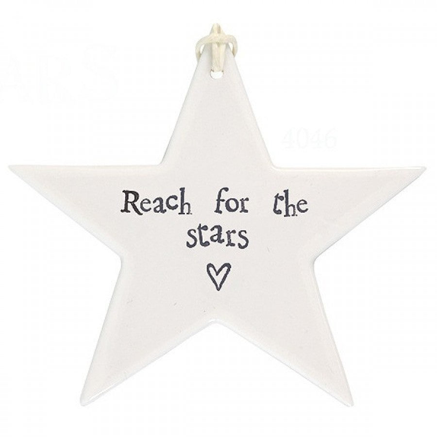 'Reach for the Stars' Porcelain Hanging Star image 0