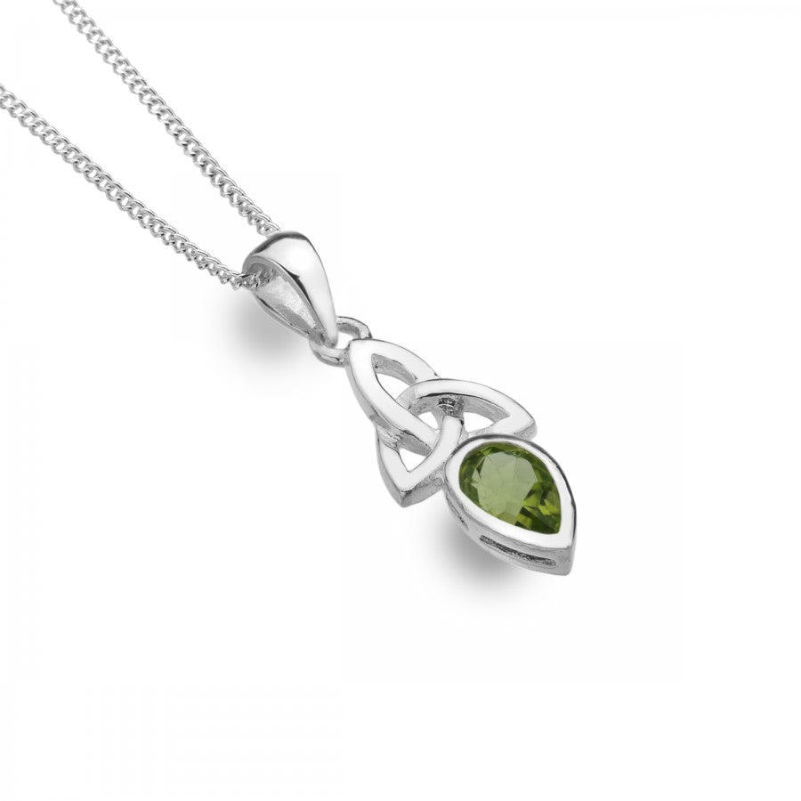 Peridot Sterling Silver Celtic Knot Necklace image 0