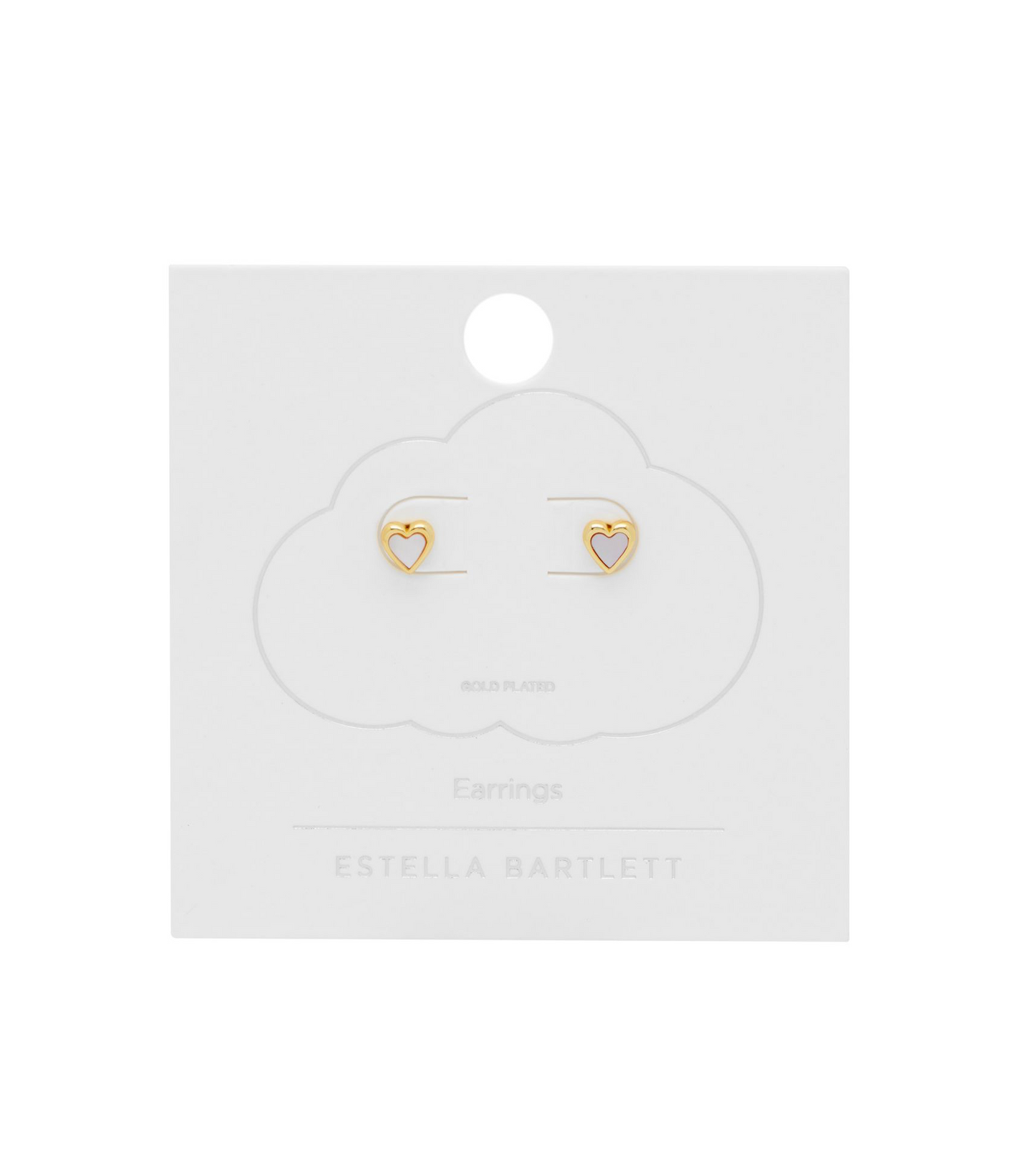 Pink Pearl Heart Stud Earrings - Estella Bartlett image 1