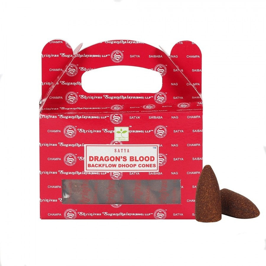 Satya Dragons Blood Backflow Incense Cones image 0