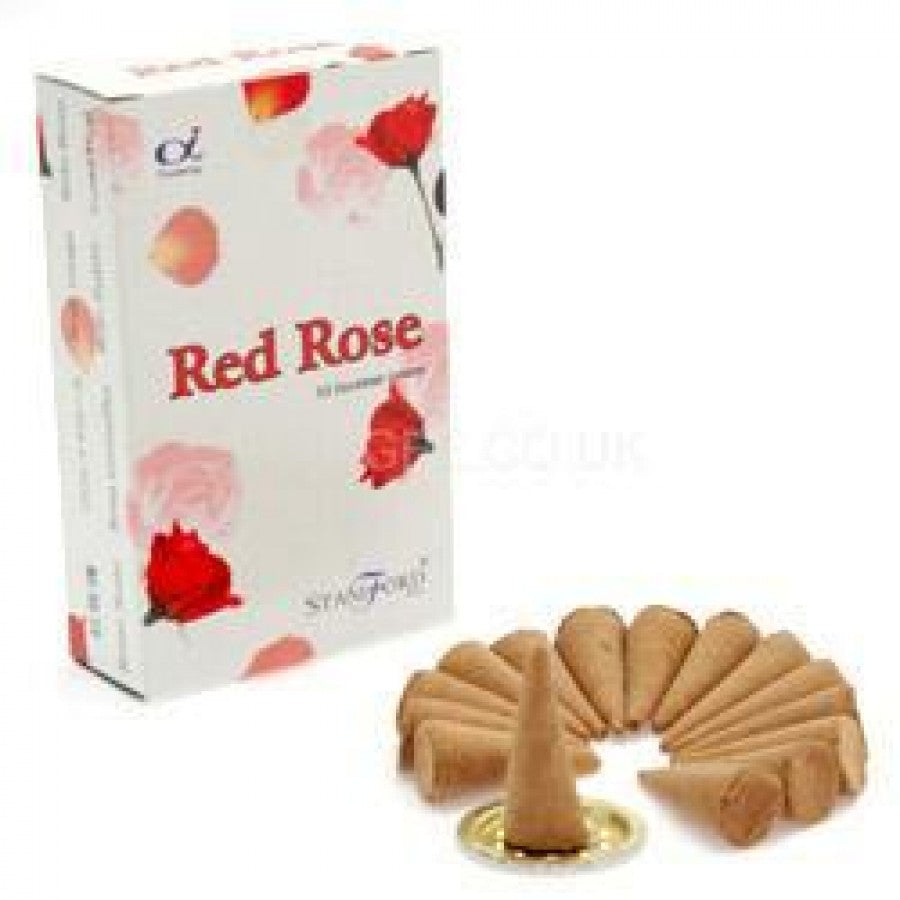 Red Rose Incense Cones by Stamford image 0
