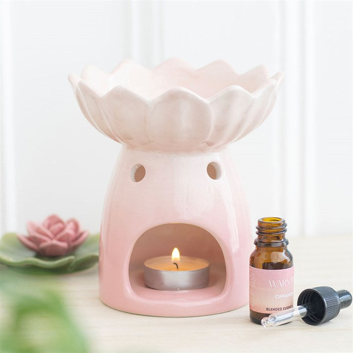 Pink Water Lily Oil Burner and Wax Warmer image 0