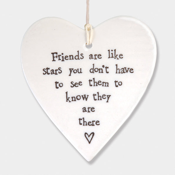 'Friends Are Like...' Porcelain Hanging Heart image 0