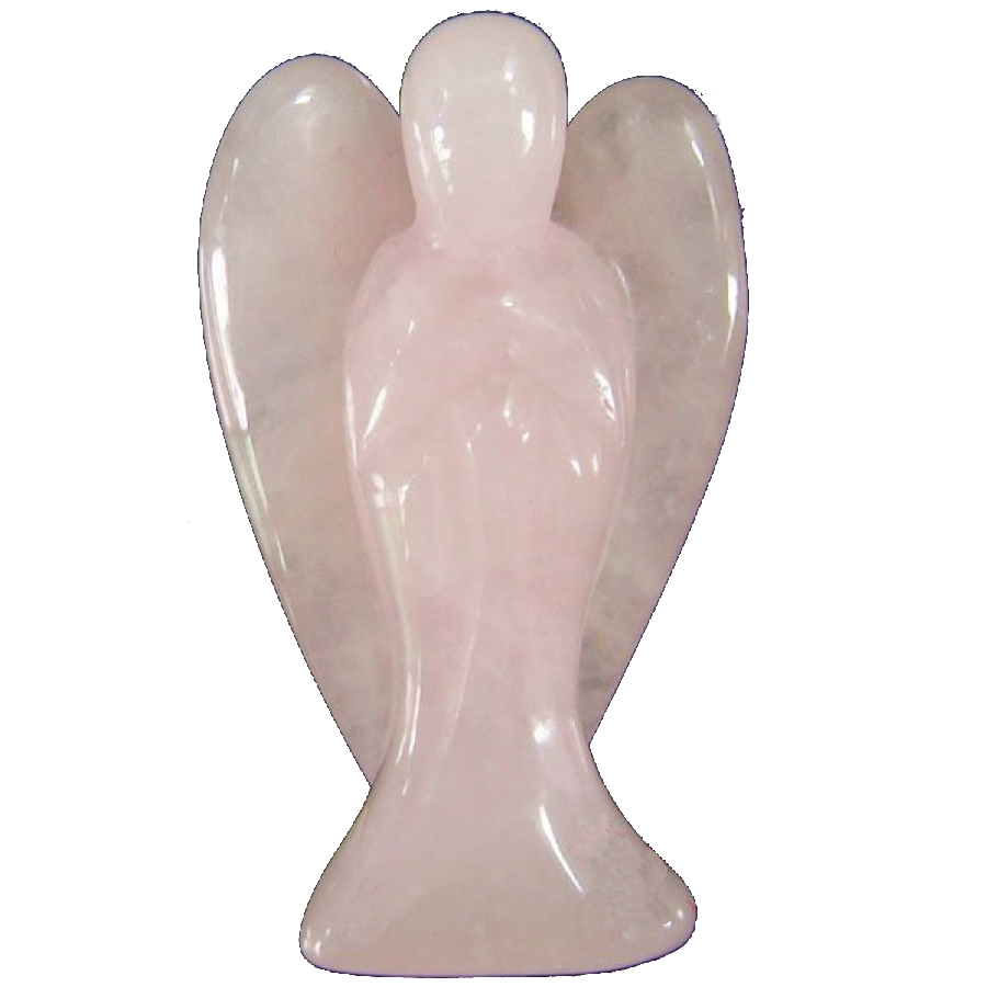 Rose Quartz Angel Carving image 0