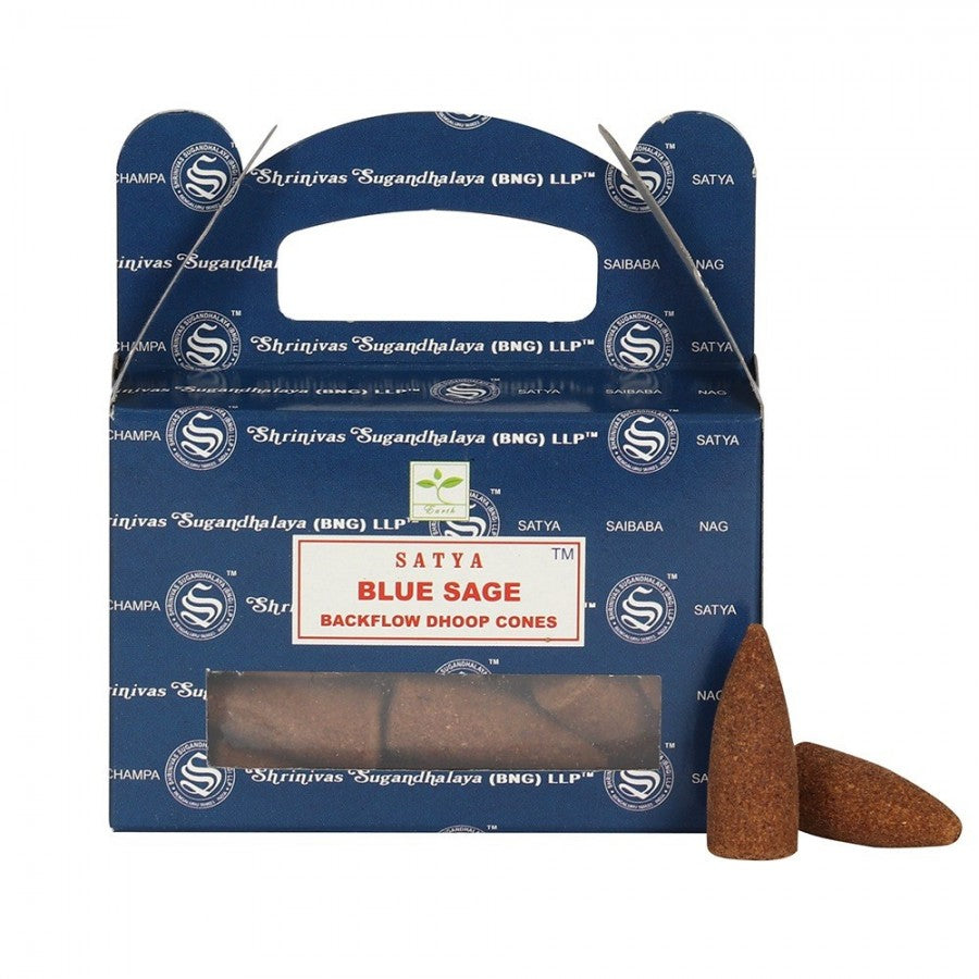 Satya Blue Sage Backflow Incense Cones image 0
