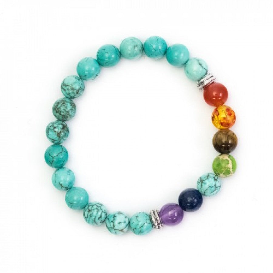 Chakra Crystal Bracelet with Turquoise* image 0