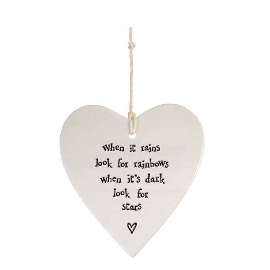 'Life's Truest Happiness..' Porcelain Hanging Heart image 0